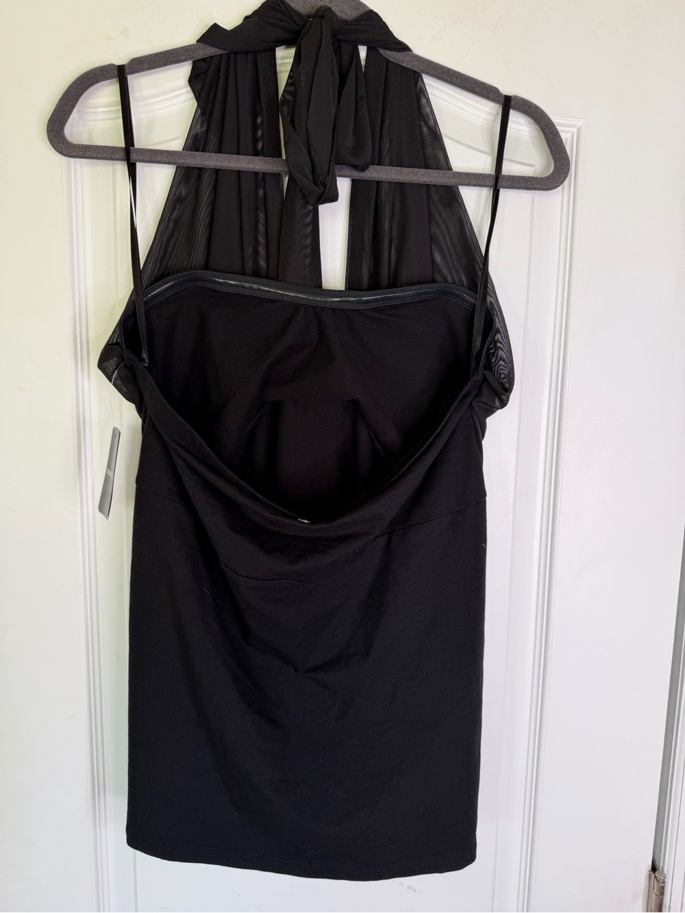 NWT Torrid Plus Size Foxy Sheer Black Halter Mesh-Panel Camisole. Size 1X - Picture 3 of 6